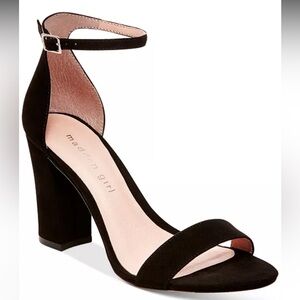2/$50 🌈 EUC Madden Girl Beella Two-Piece Block Heel Sandals - Black, Size 7